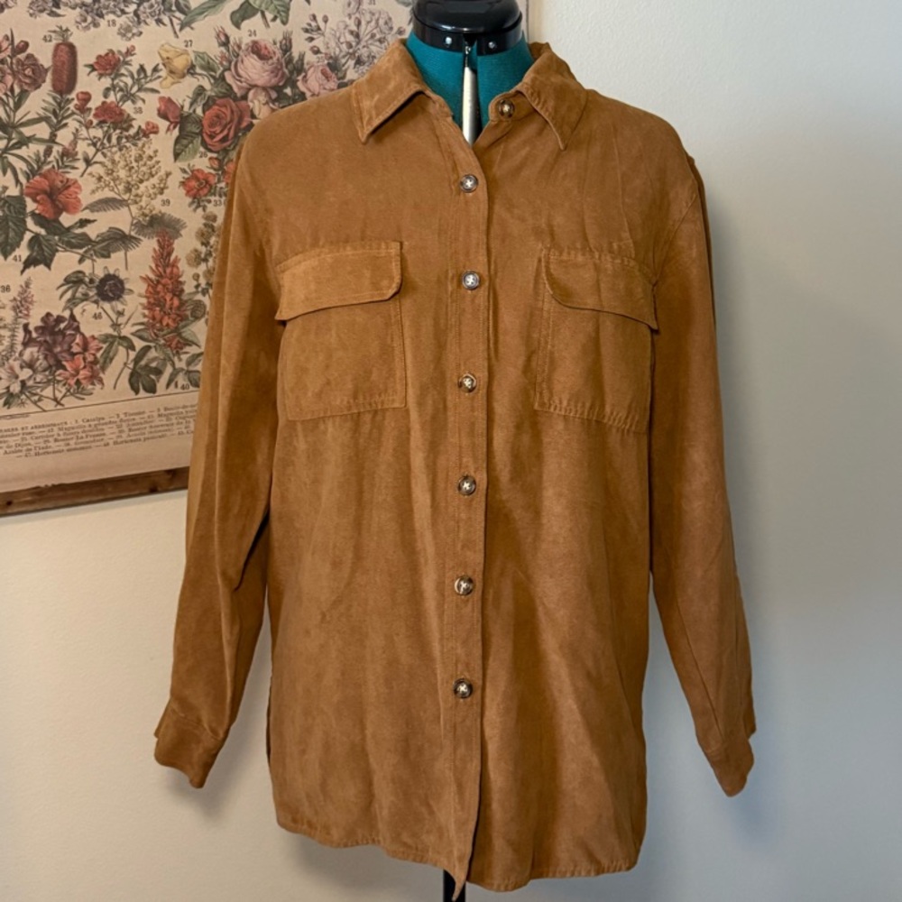 Suede Vintage Button-Up